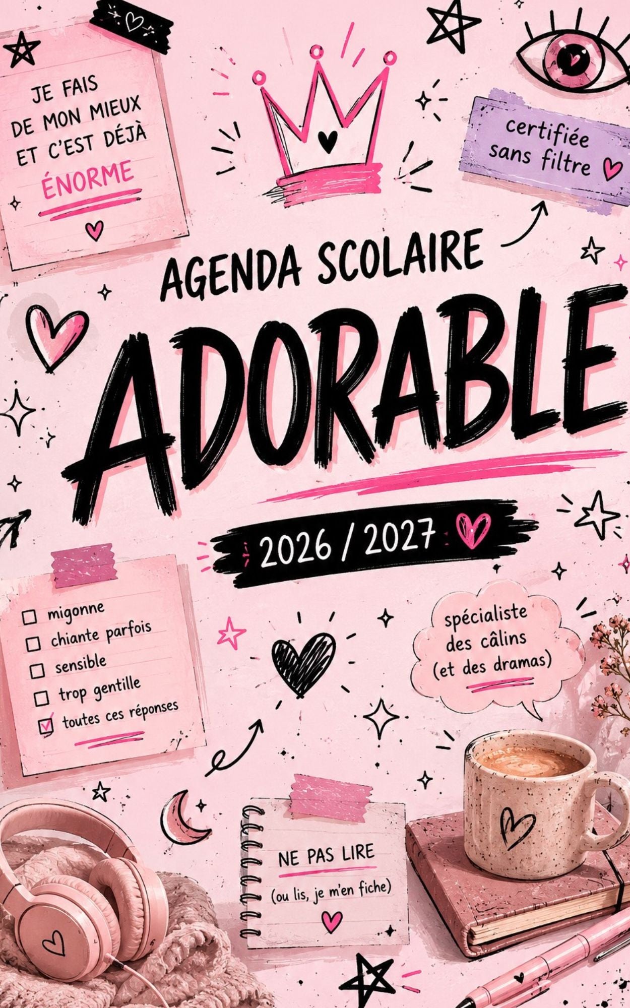 Agenda scolaire 2026/2027 - Mon Carnet Personnel