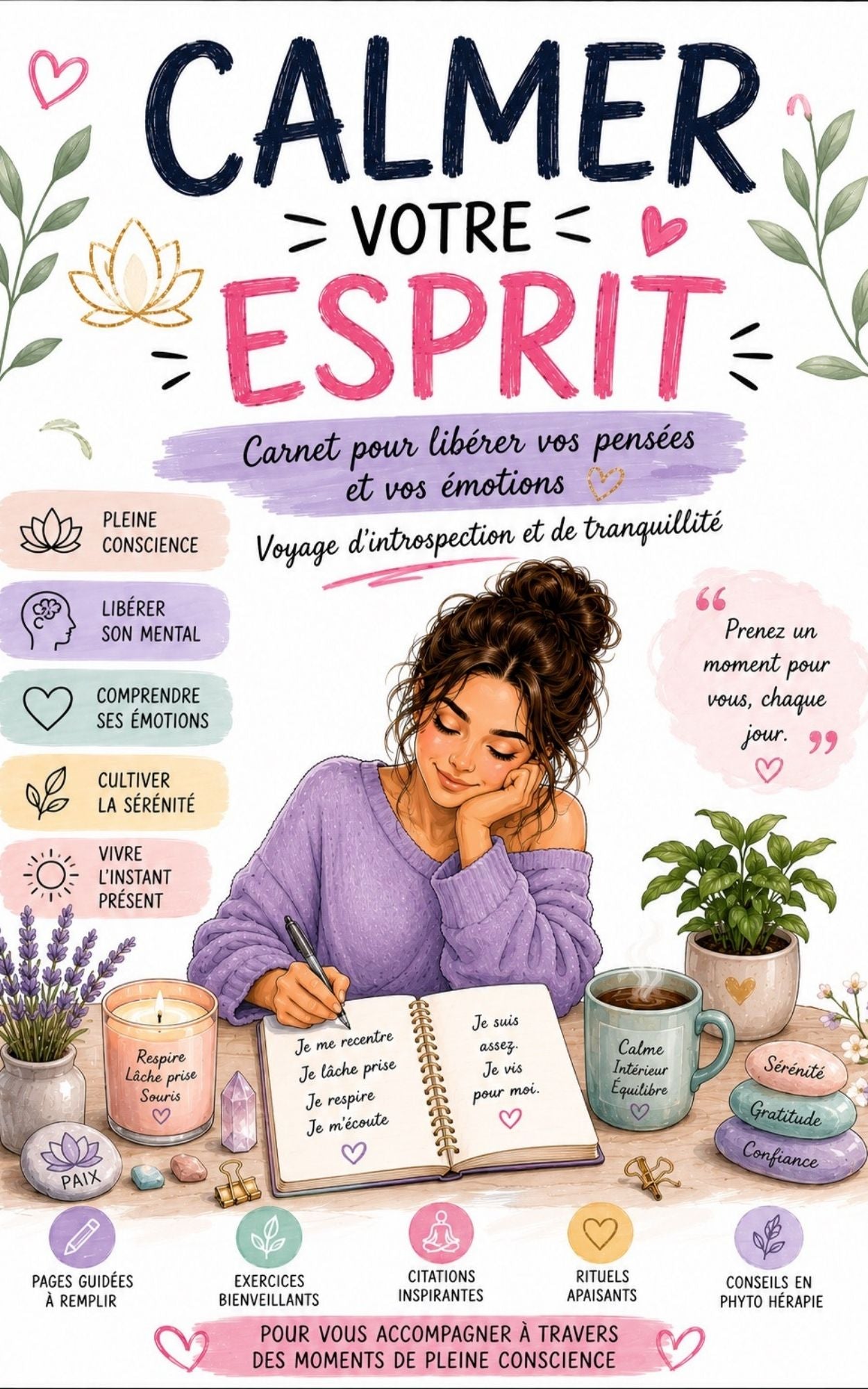 Calmer votre esprit - Mon carnet Personnel