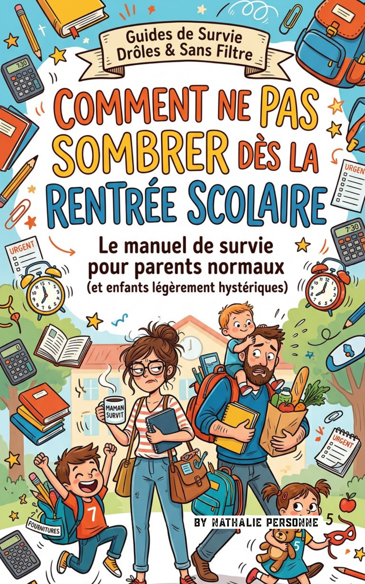 Comment ne PAS sombrer dès la rentrée scolaire Le manuel de survie pour parents normaux (et enfants légèrement hystériques) - Nathalie Personne