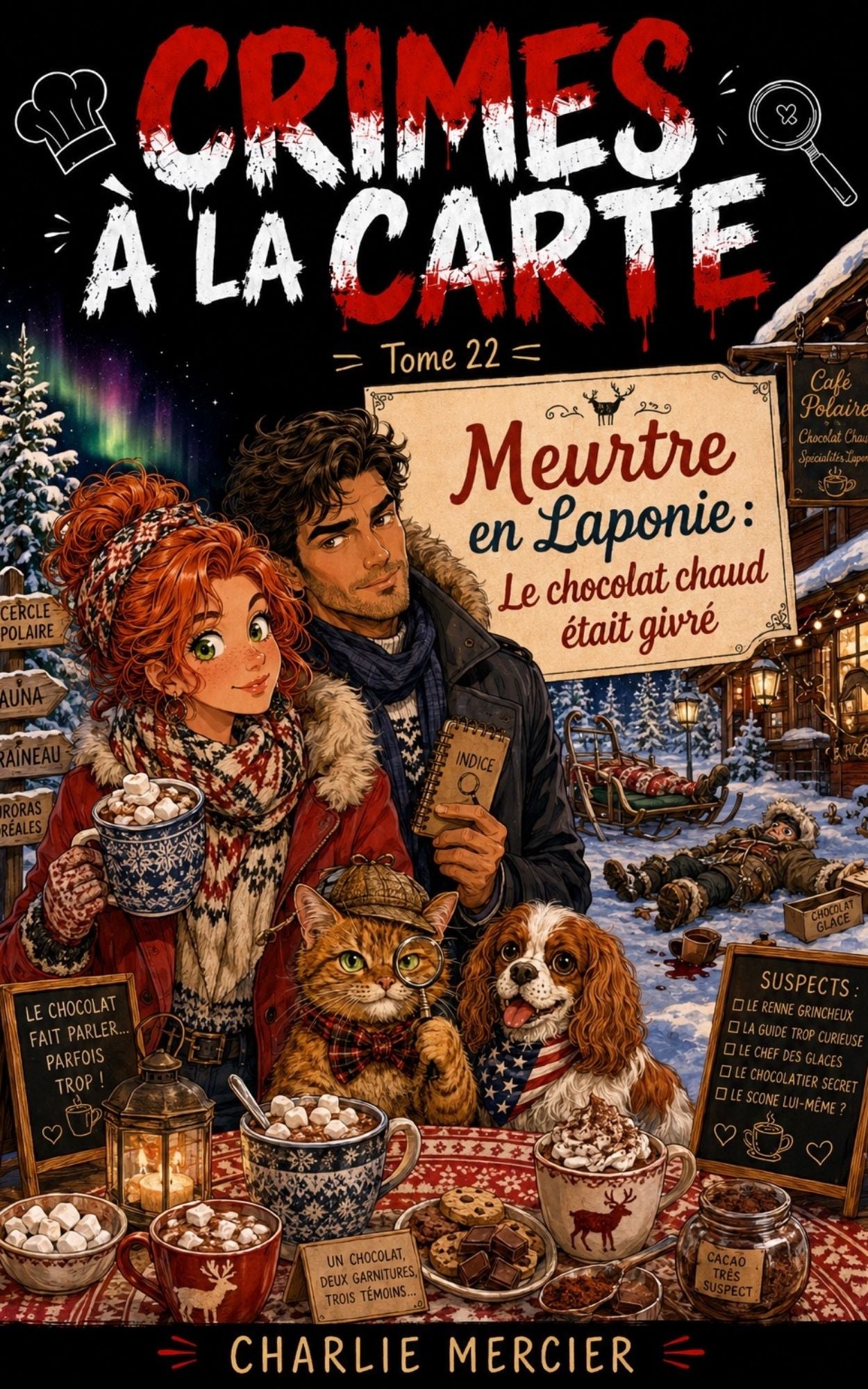 Crimes à la carte - Tome 22 - Meurtre en Laponie : Le chocolat chaud était givré - Charlie Mercier