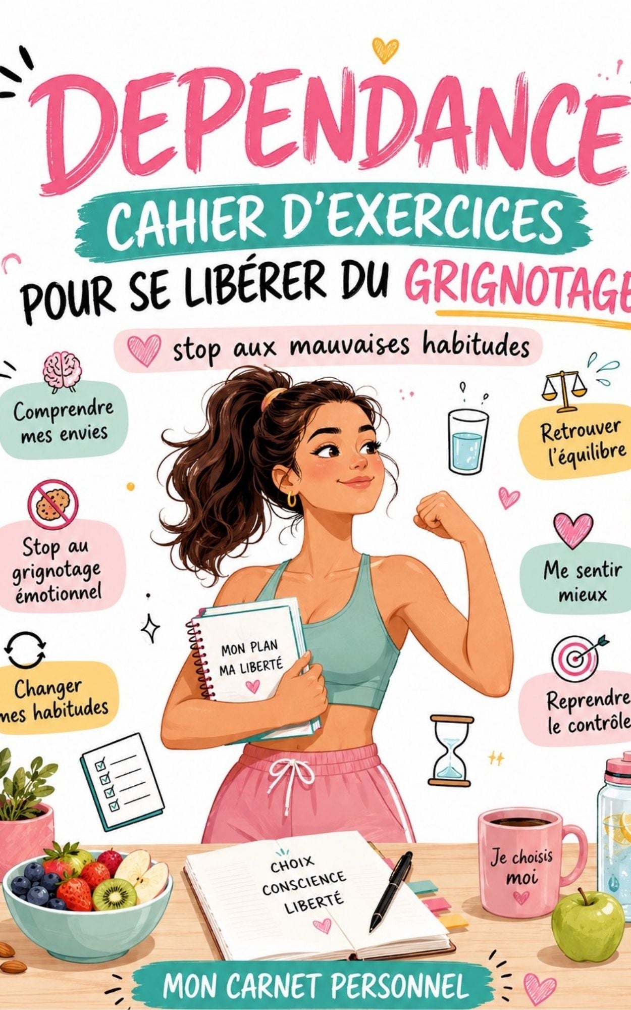 Dépendance - Cahier d'exercices pour se libérer du grignotage - Mon carnet Personnel