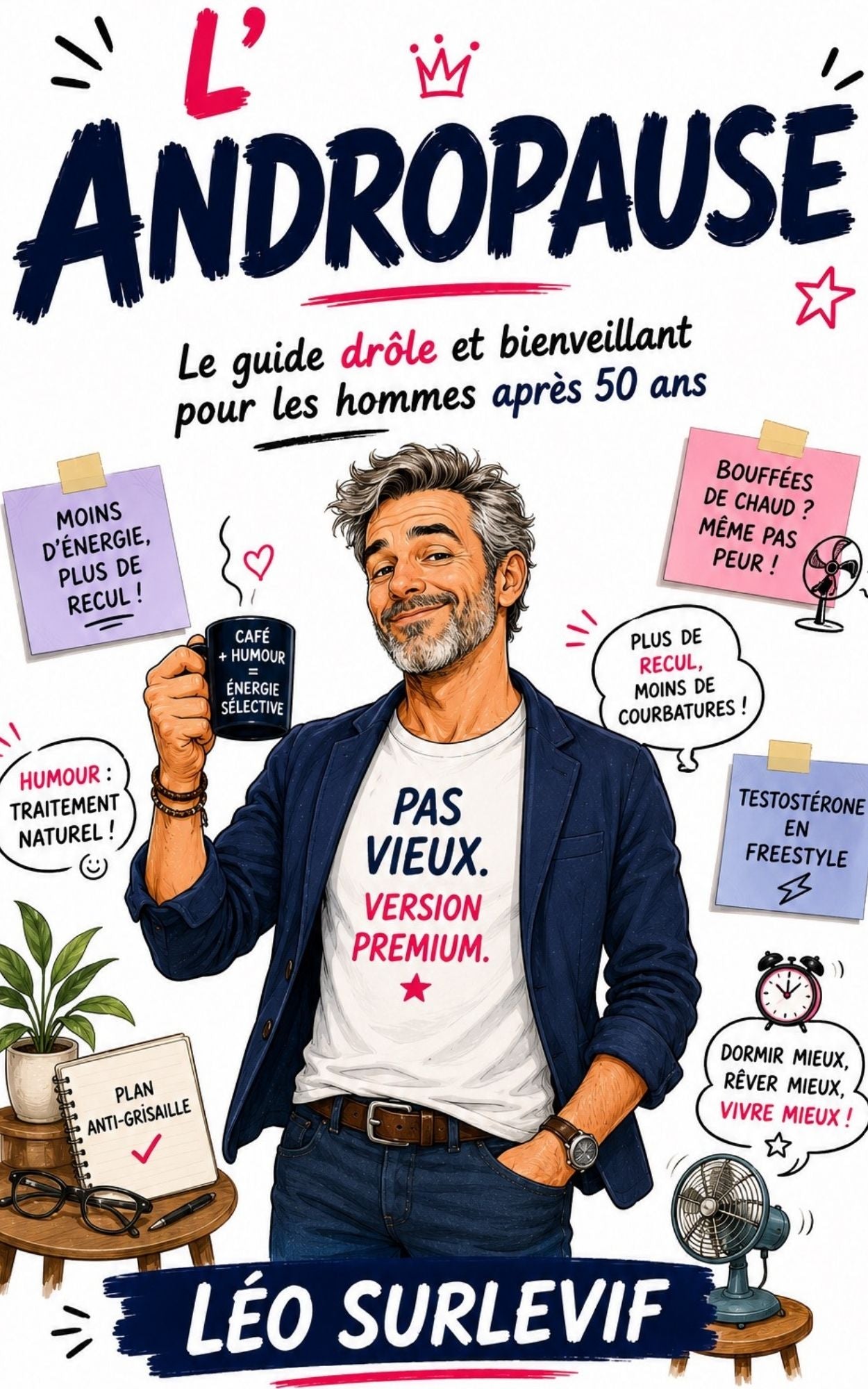 L'Andropause - Le guide drôle et bienveillant pour les hommes après 50 ans -Léo Surlevif