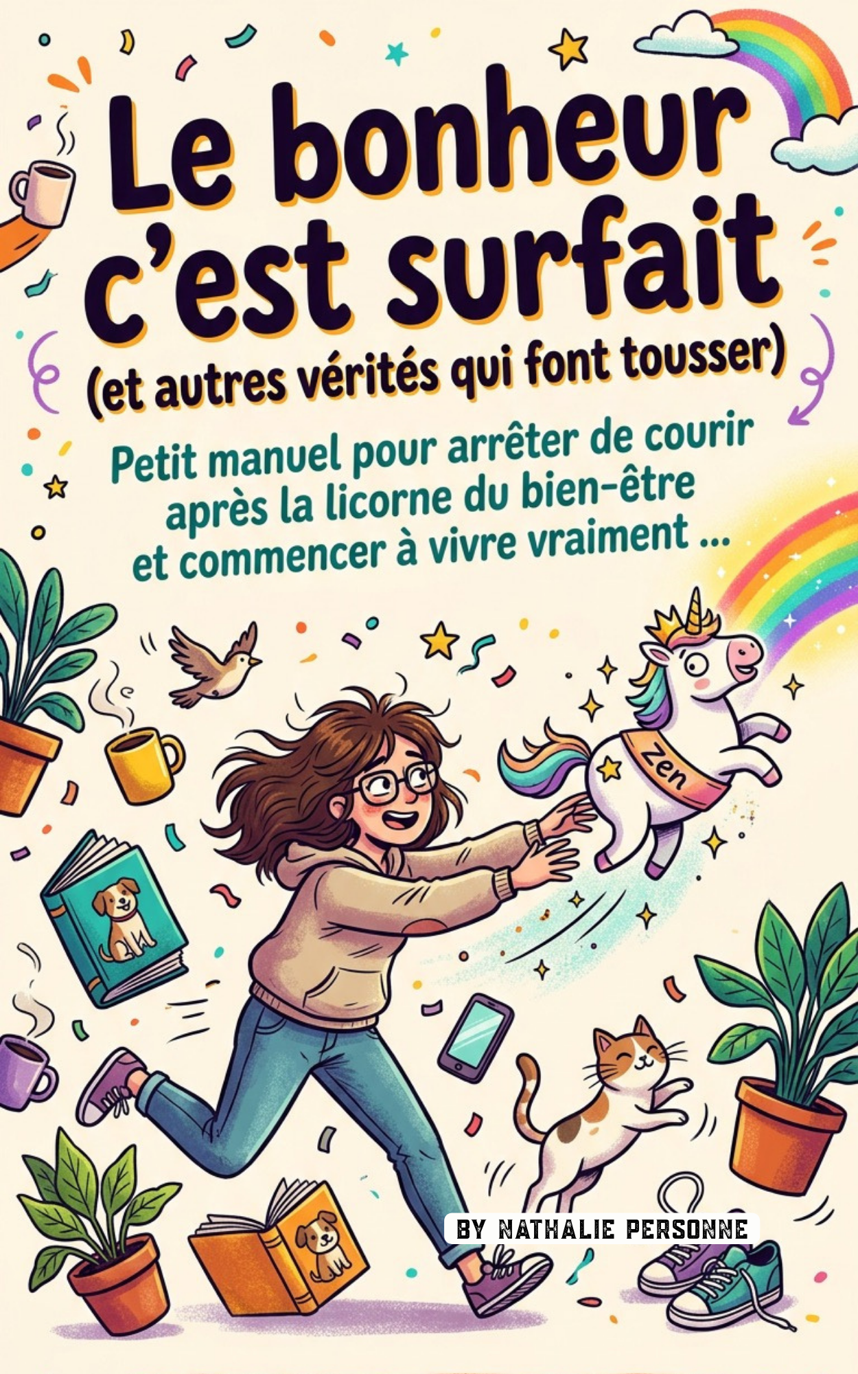Le bonheur c’est surfait (et autres vérités qui font tousser): Petit manuel pour arrêter de courir après la licorne du bien-être et commencer à vivre vraiment - Nathalie Personne