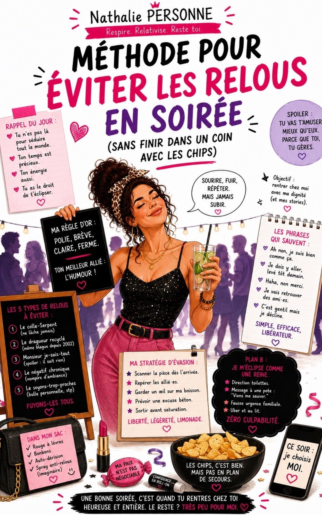 Méthode pour éviter les relous en soirée (sans finir dans un coin avec les chips)