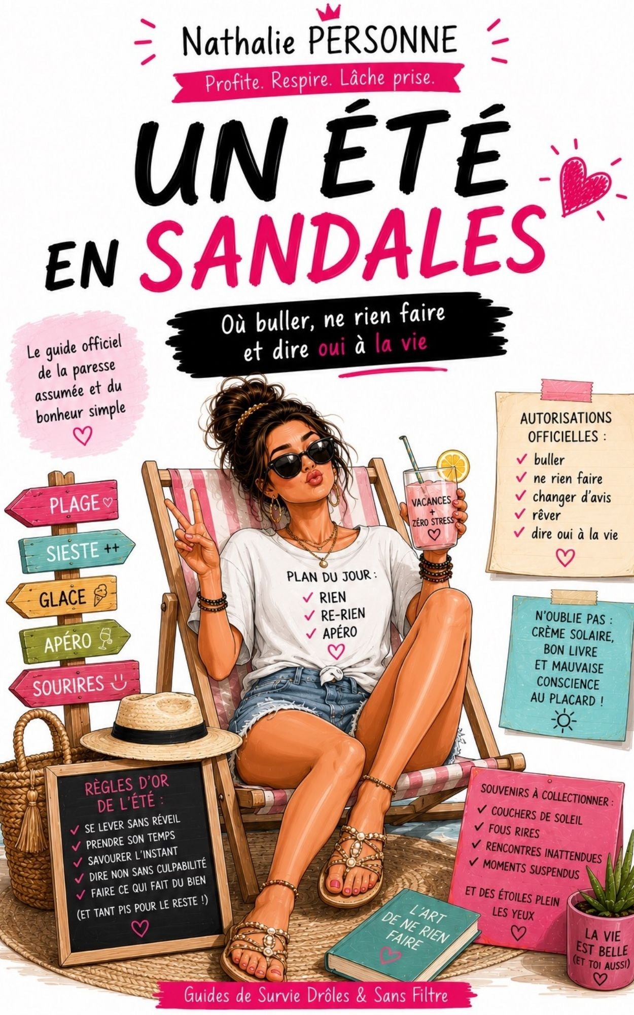Un été en sandales - Où buller, ne rien faire et dire oui à la vie -Nathalie Personne