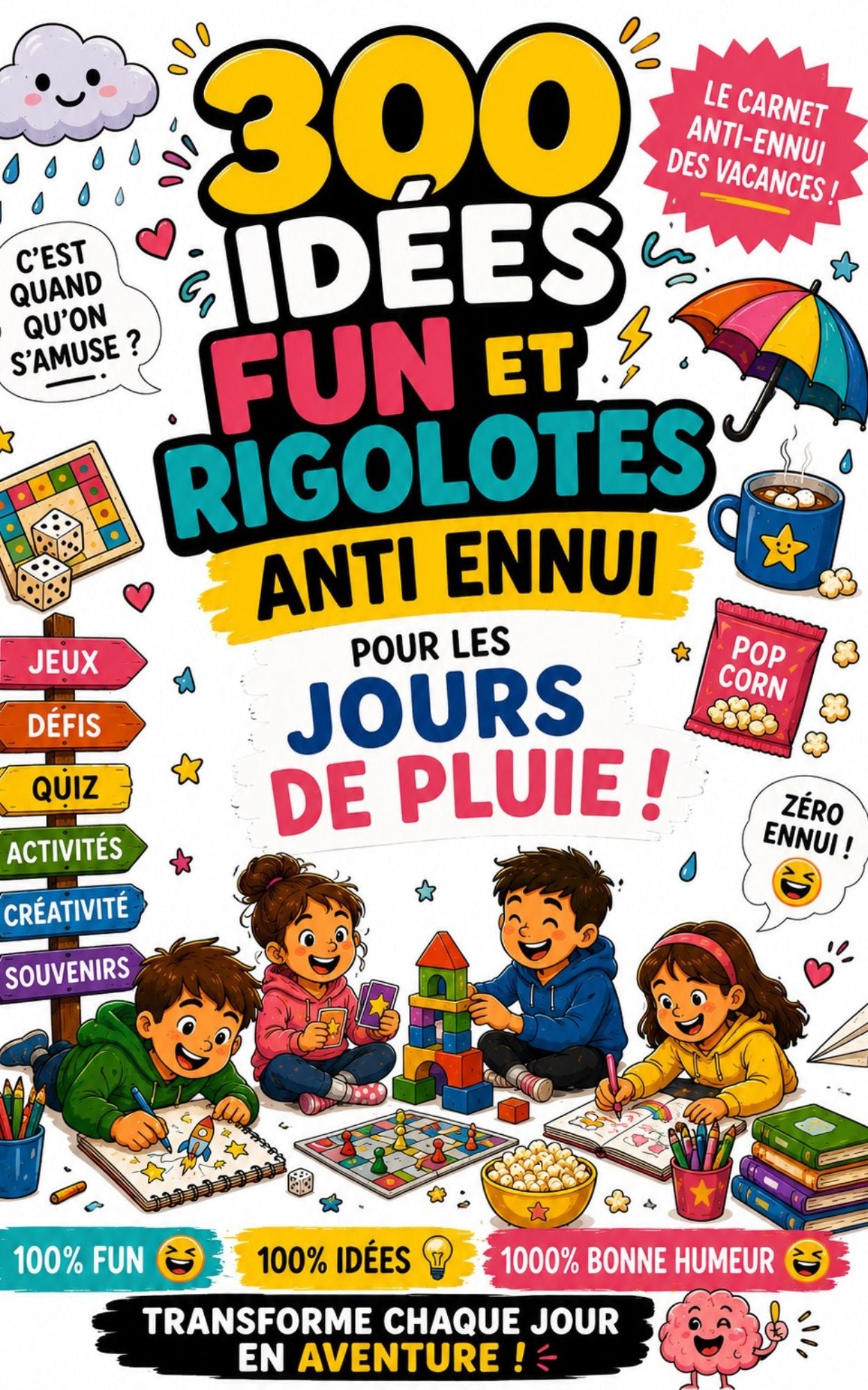 300 idées fun et rigolotes anti ennui pour les jours de pluie - Nathalie Personne