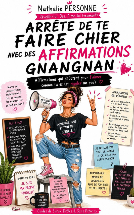 Arrête de te faire chier avec des affirmations gnangnan: Affirmations qui dépotent pour t’aimer comme tu es (et rigoler un peu) - Ebook - Nathalie Personne