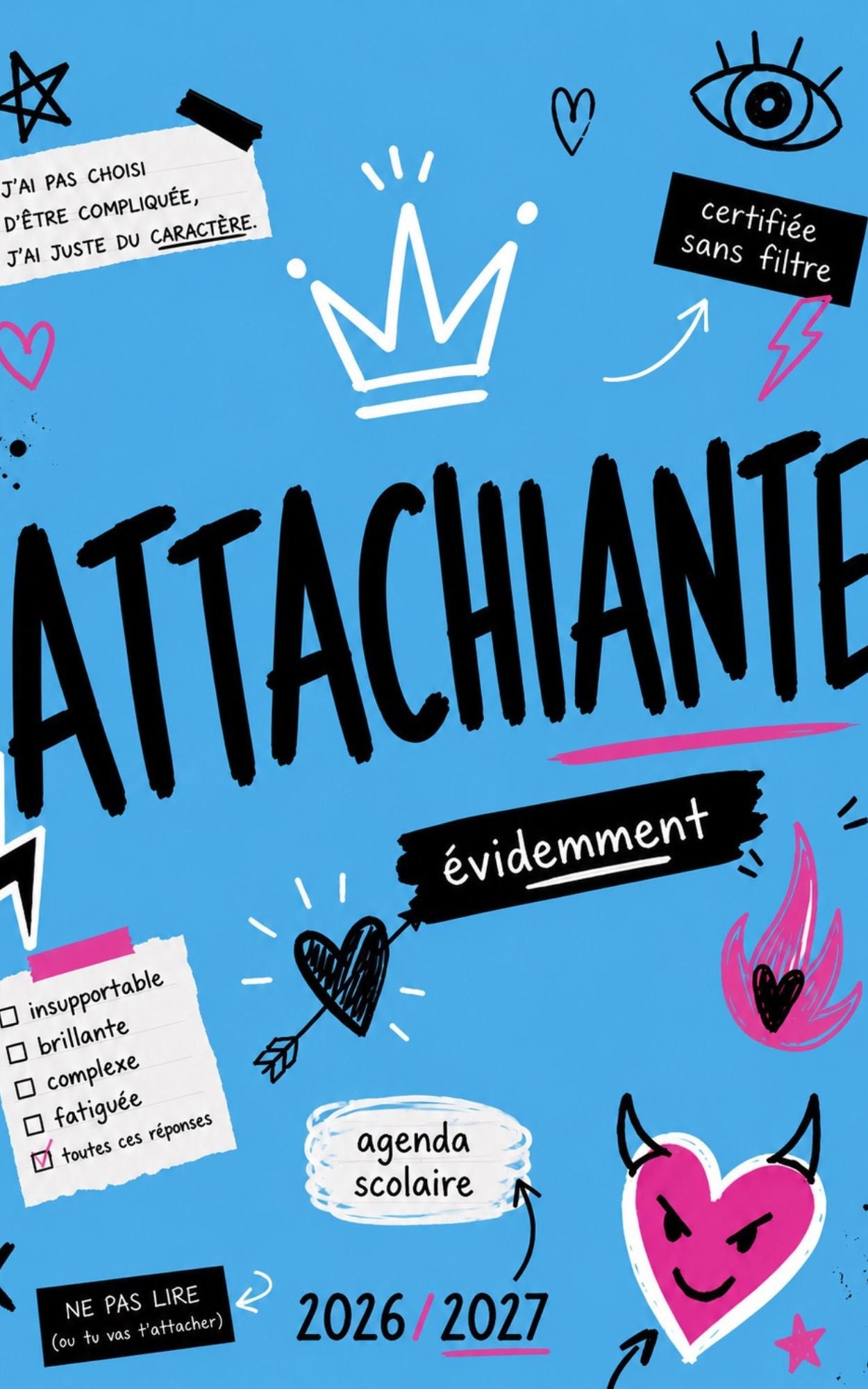 Agenda scolaire Attachiante 2026/2027 - Mon Carnet Personnel
