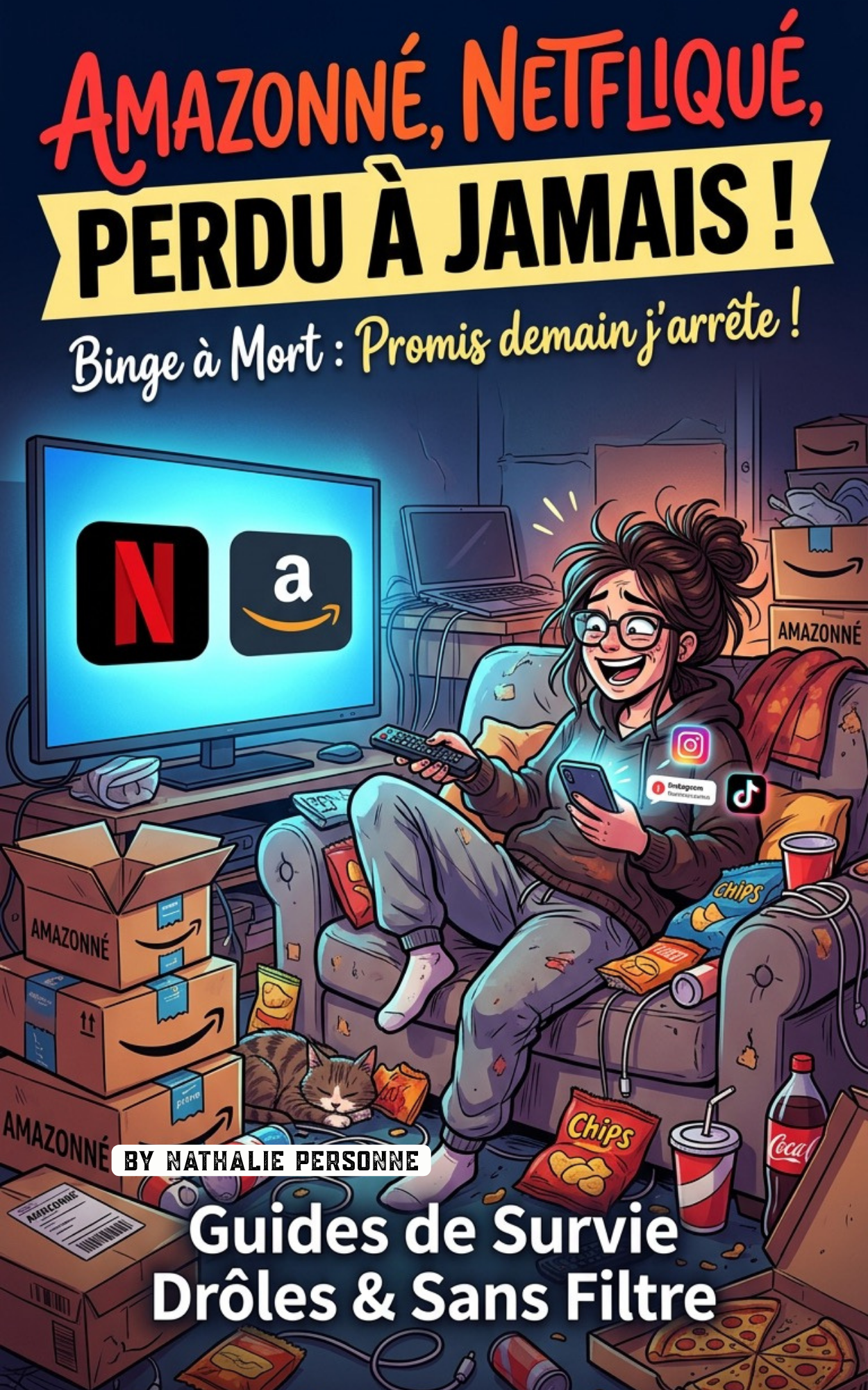 AMAZONNÉ, NETFLIQUÉ, PERDU À JAMAIS !: Binge à Mort : Promis demain j’arrête ! - Nathalie Personne