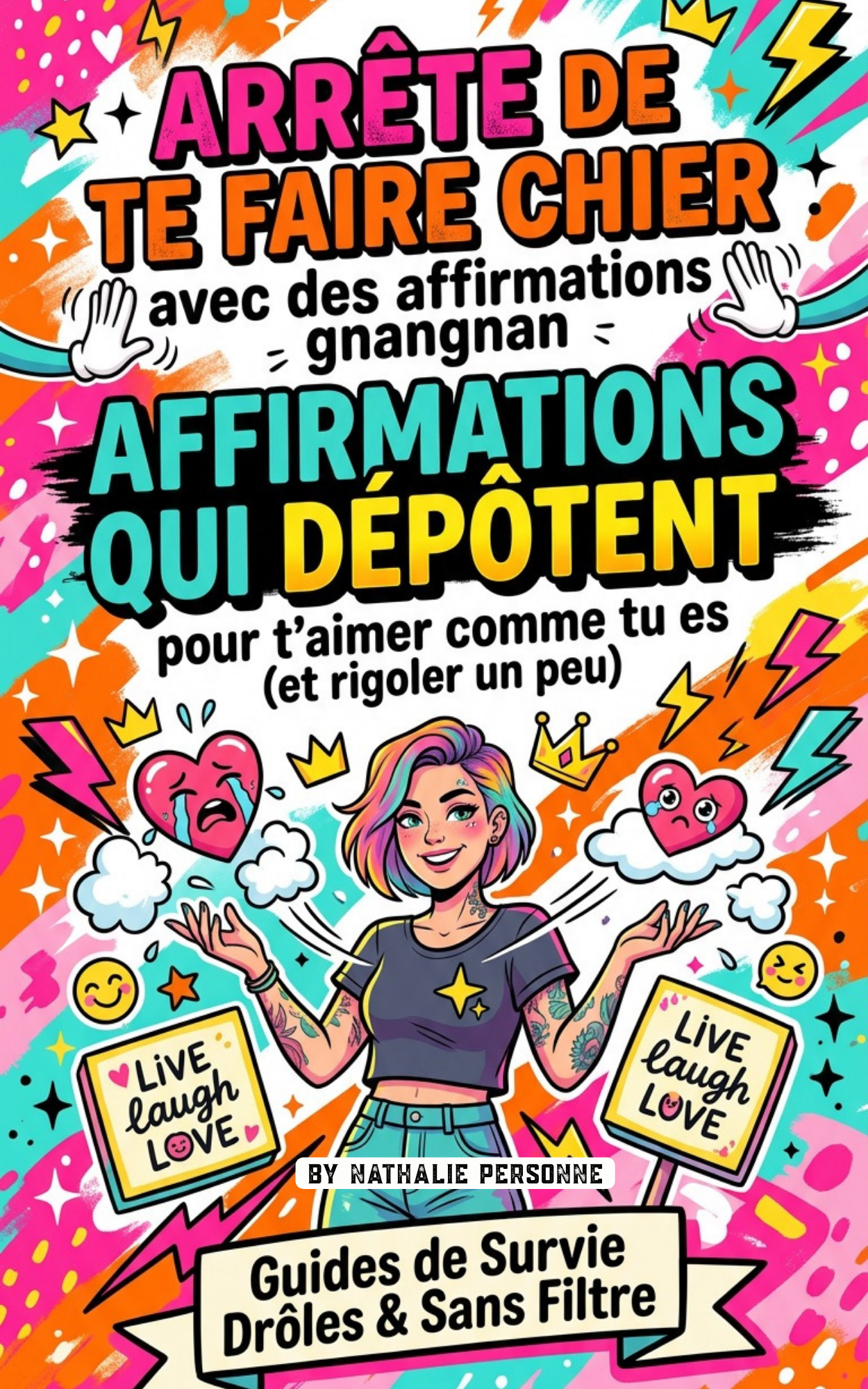 Arrête de te faire chier avec des affirmations gnangnan: Affirmations qui dépotent pour t’aimer comme tu es (et rigoler un peu) - Nathalie Personne