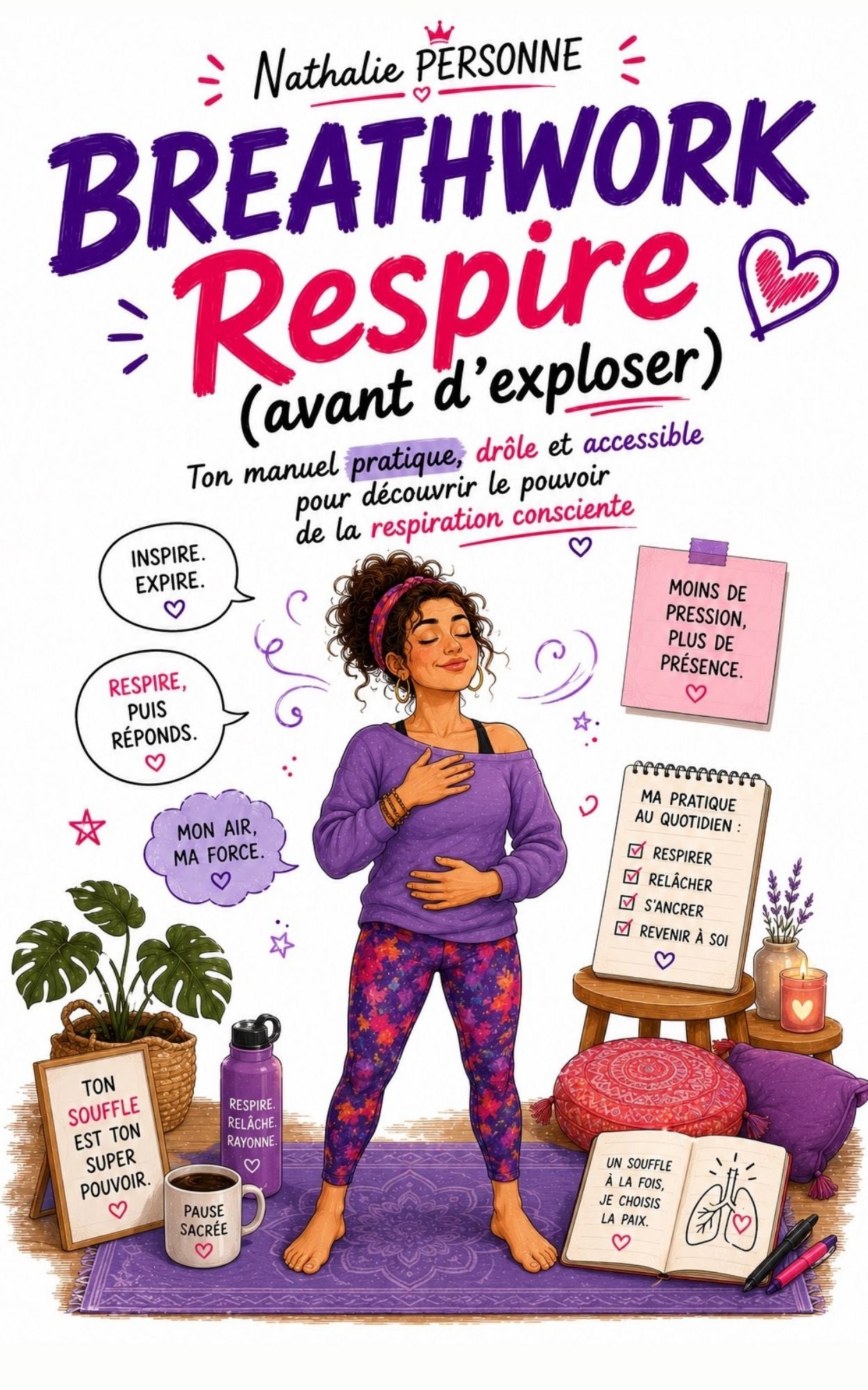 Breathwork - Respire (avant d'exploser) - Ton manuel pratique drôle et accessible pour découvrir le pouvoir de la respiration consciente - Nathalie Personne