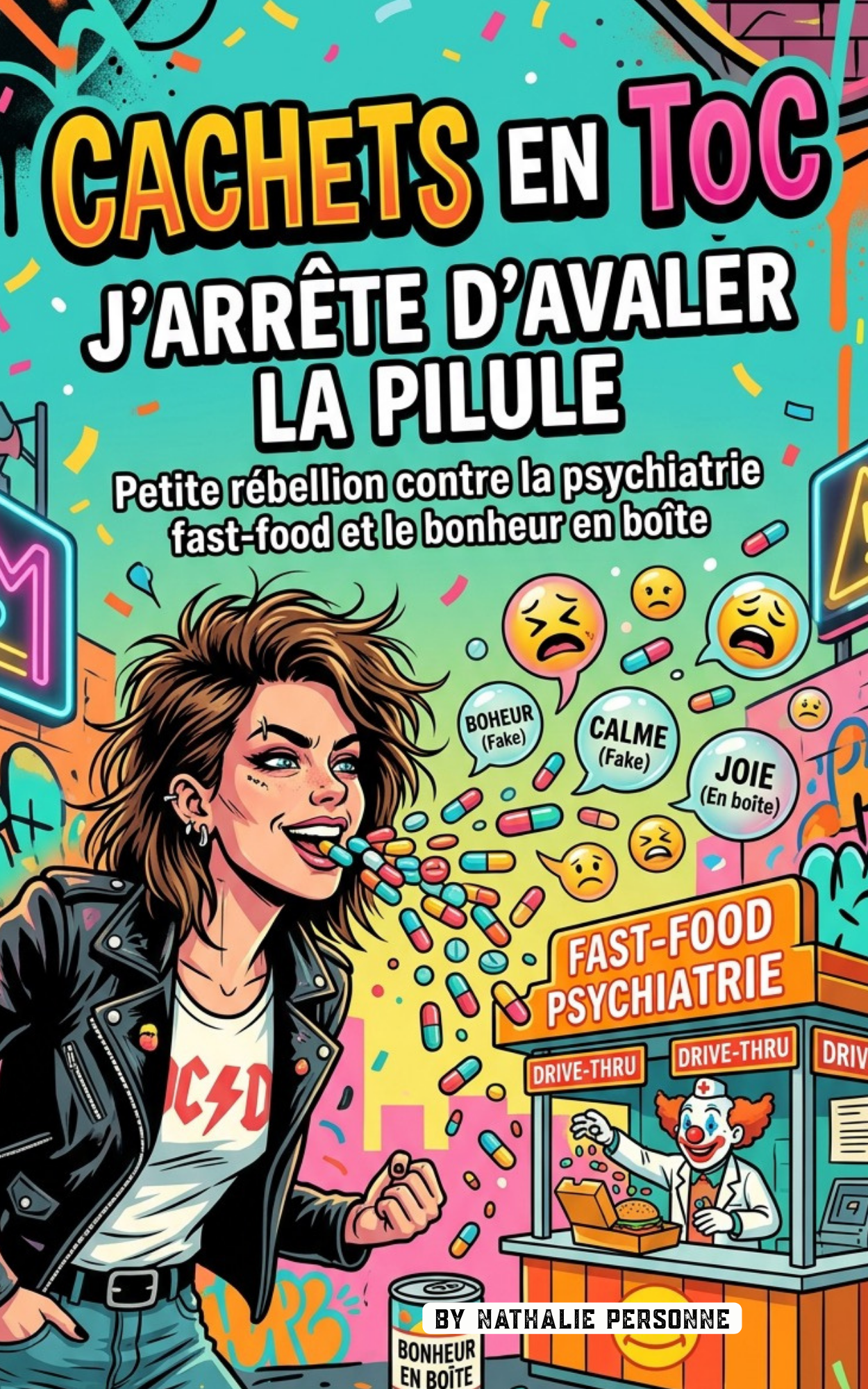 CACHETS EN TOC : J’ARRÊTE D’AVALER LA PILULE: Petite rébellion contre la psychiatrie fast-food et le bonheur en boîte - Nathalie Personne