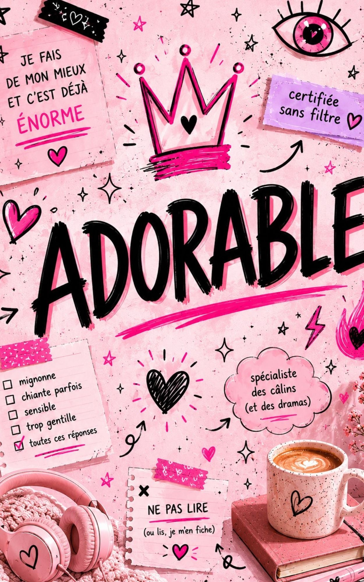 Cahier Adorable à grands carreaux - Mon Carnet Personnel