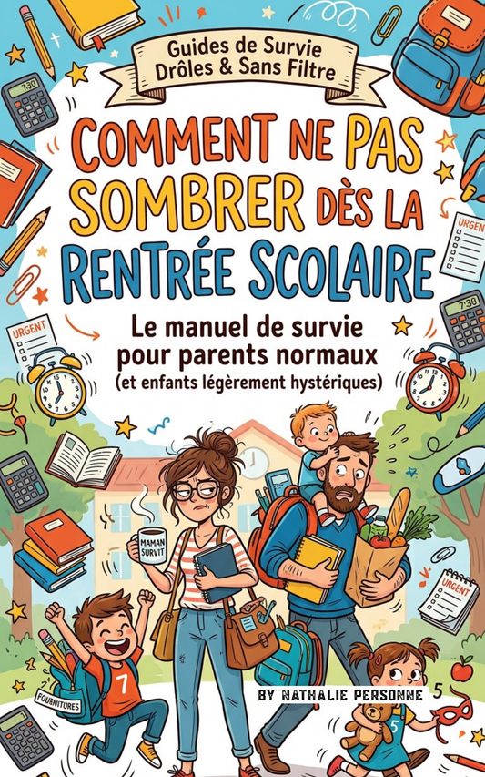 Comment ne PAS sombrer dès la rentrée scolaire Le manuel de survie pour parents normaux (et enfants légèrement hystériques) - Nathalie Personne