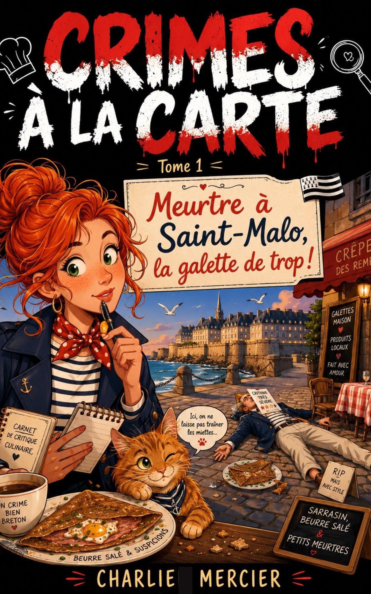 Crimes à la carte - Tome 1 - Meurtre à Saint-Malo, la galette de trop - Charlie Mercier