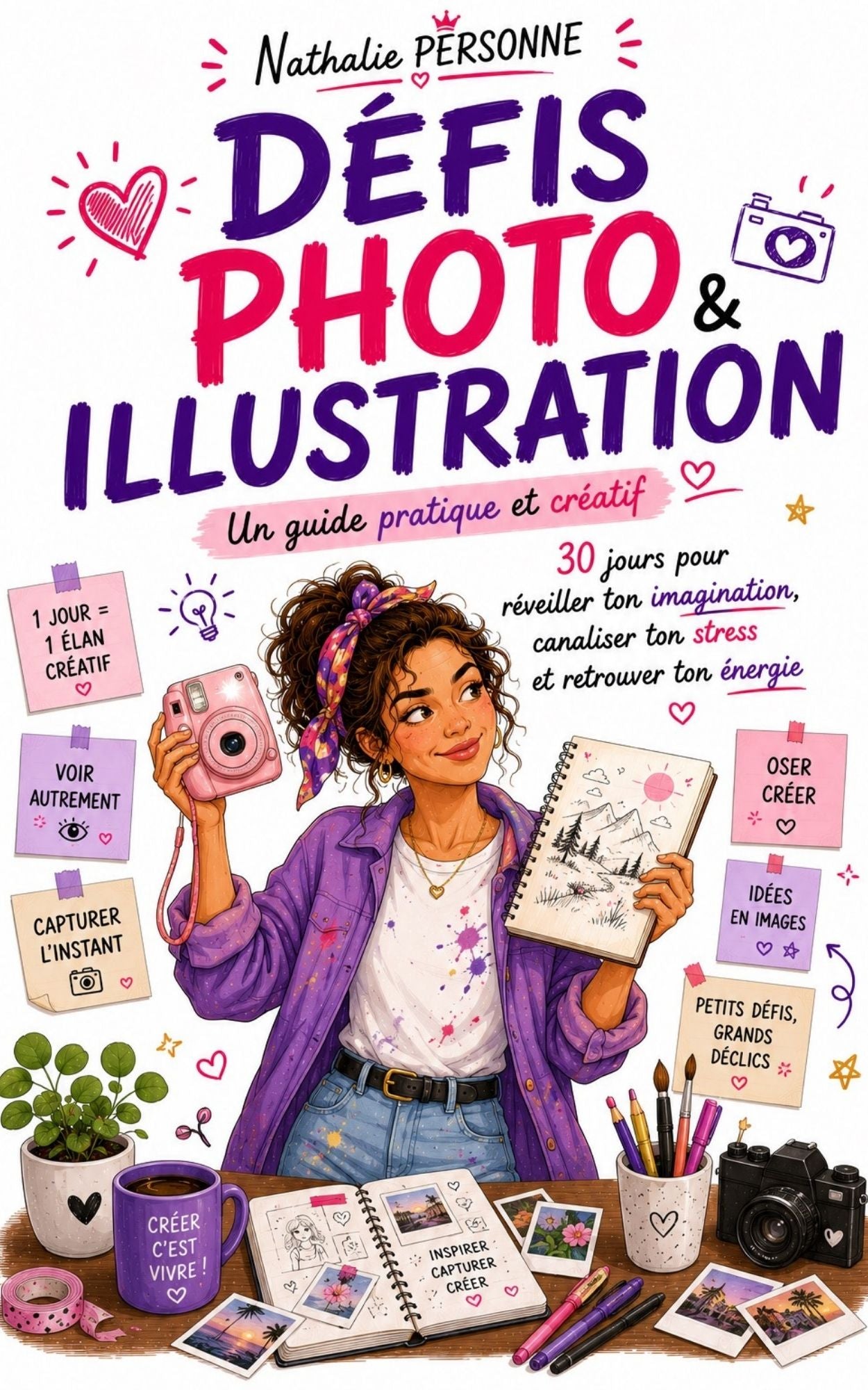 Défis photo et illustration - Un guide pratique et créatif - 1 jour 1 élan créatif -Nathalie Personne