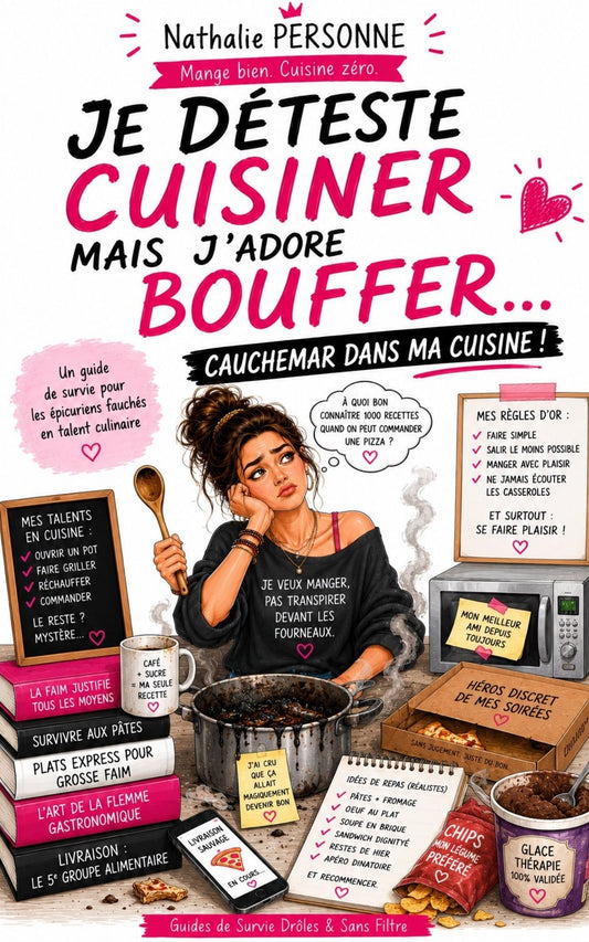 JE DÉTESTE CUISINER MAIS J’ADORE BOUFFER… CAUCHEMAR DANS MA CUISINE !: Le guide de survie pour les gourmands fainéants (mais stylés)