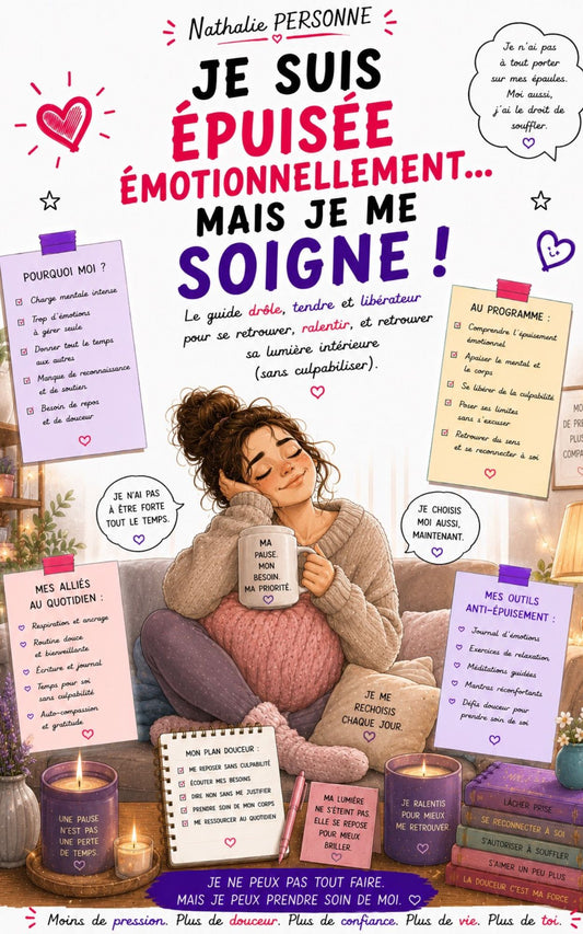 Je suis épuisée émotionnellement, mais je me soigne - Je ne peux pas tout faire mais je peux prendre soin de moi - Nathalie Personne