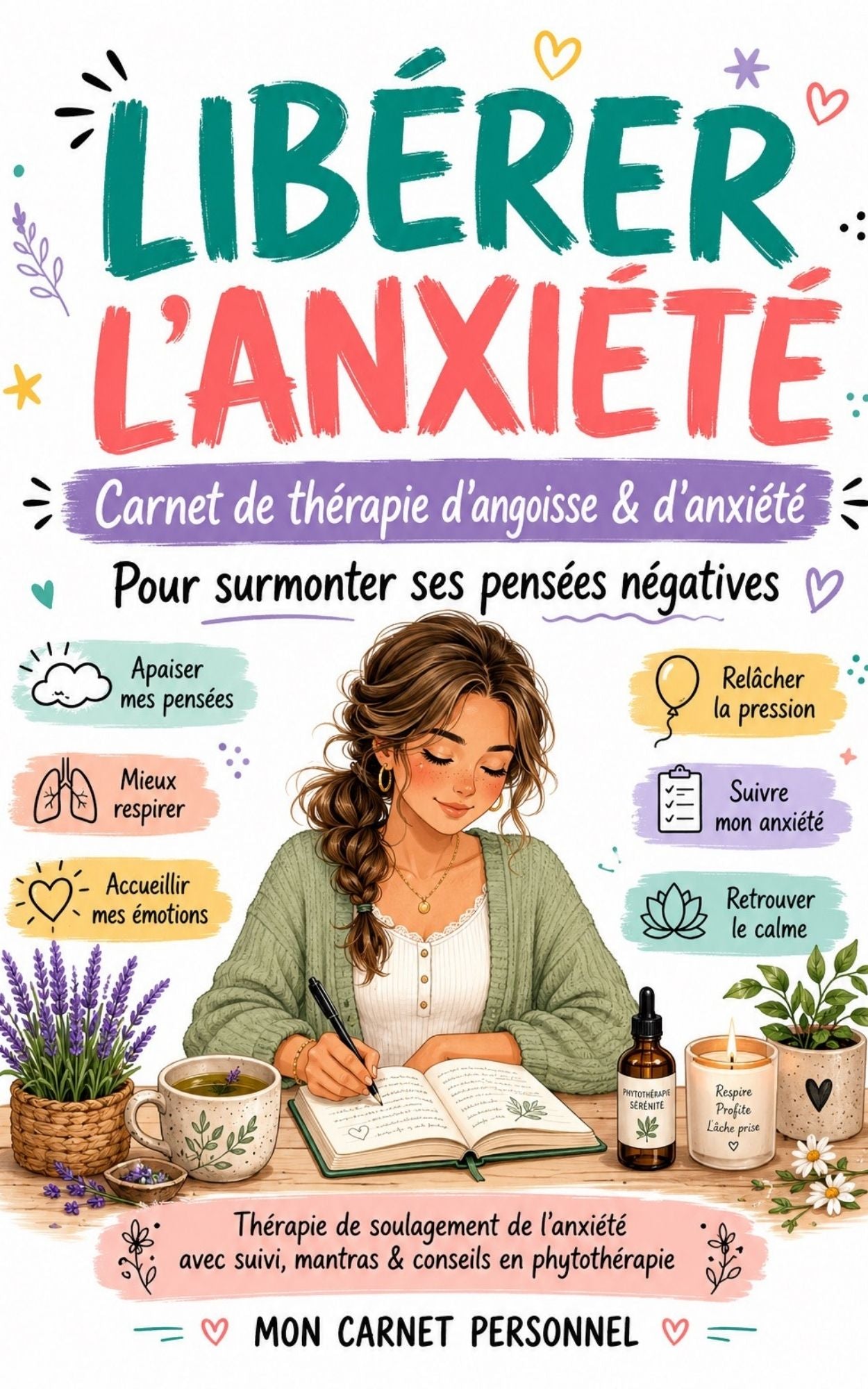 Libérer l'anxiété : carnet de thérapie d'angoisse et d'anxiété