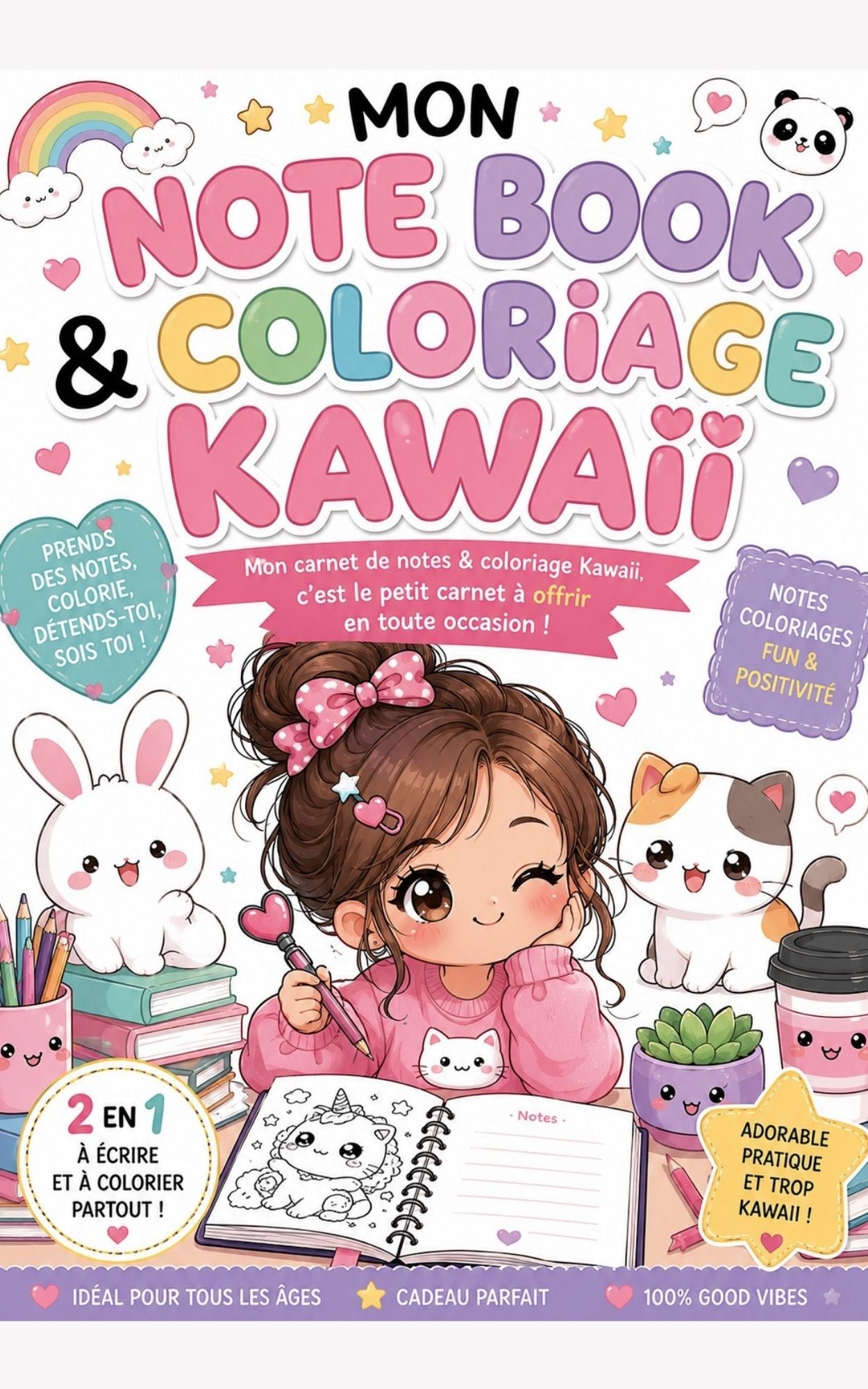 Mon Note book et coloriage Kawai - Mon Carnet Personnel