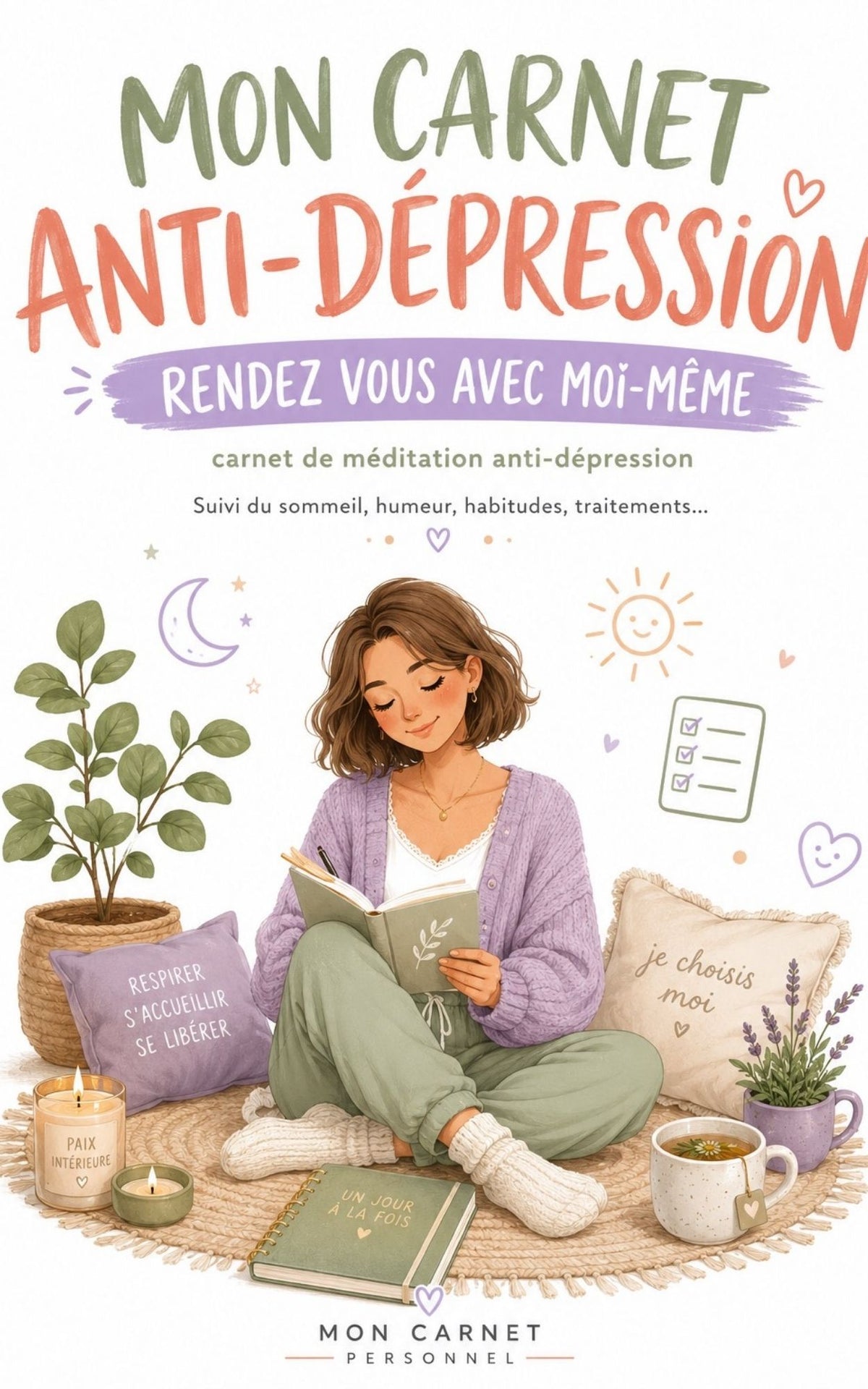 Mon carnet anti-dépression - Rendez vous avec moi-même - Mon Carnet Personnel