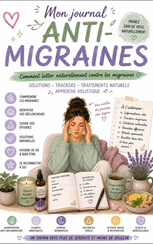 Mon journal anti-migraines - Comment lutter naturellement contre les migraines - Mon Carnet Personnel
