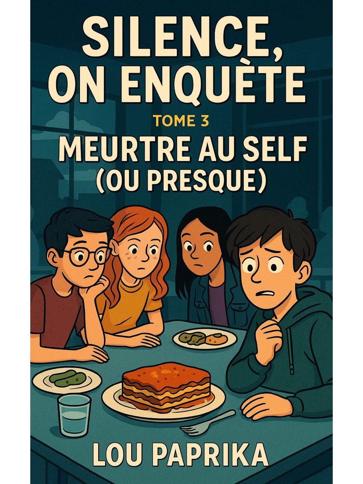 "Silence on enquête ! Tome 3 Meurtre au Self" Lou Paprika