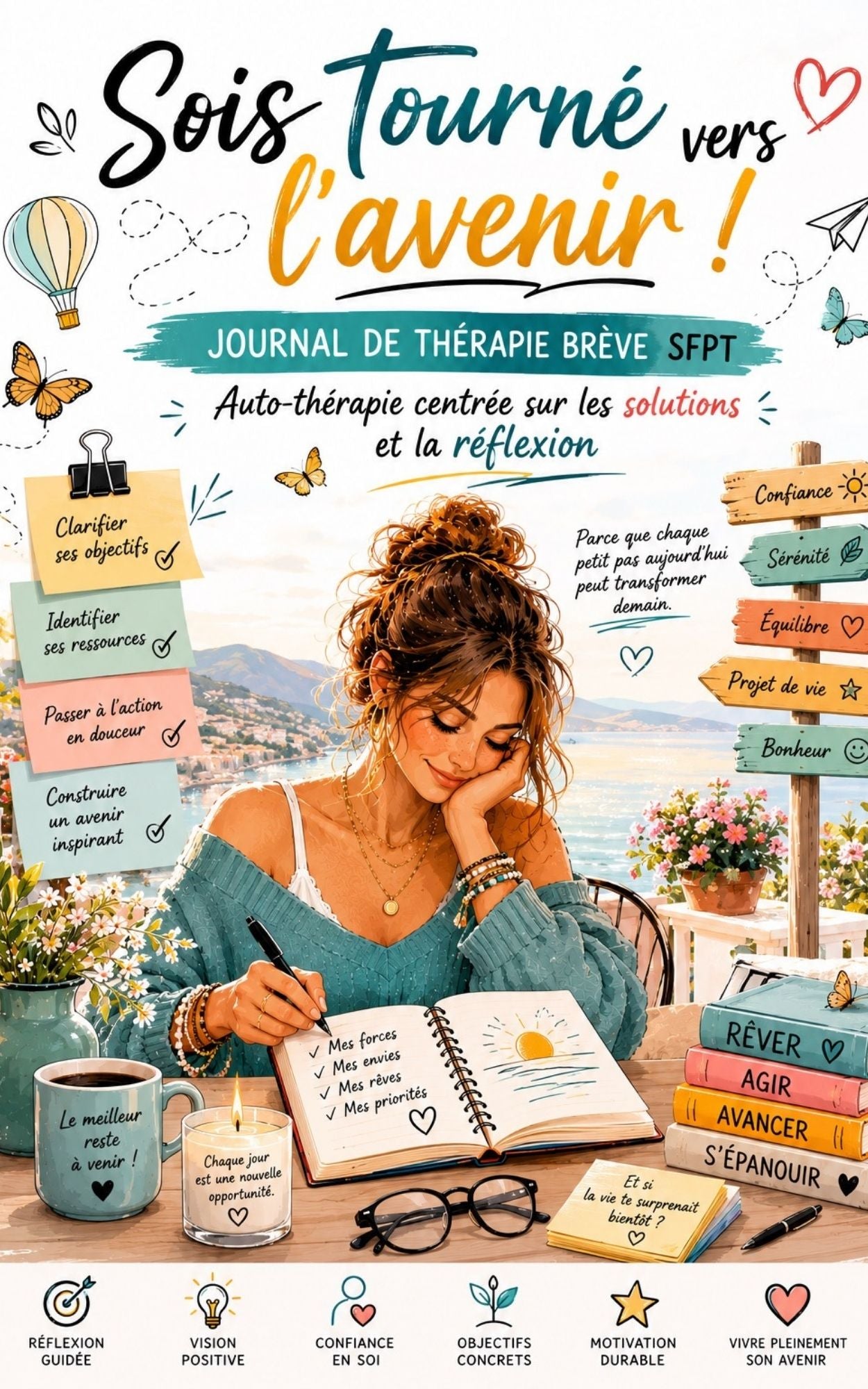 Sois tourné vers l'avenir - Journal de thérapie brève SFPT - Mon Carnet Personnel