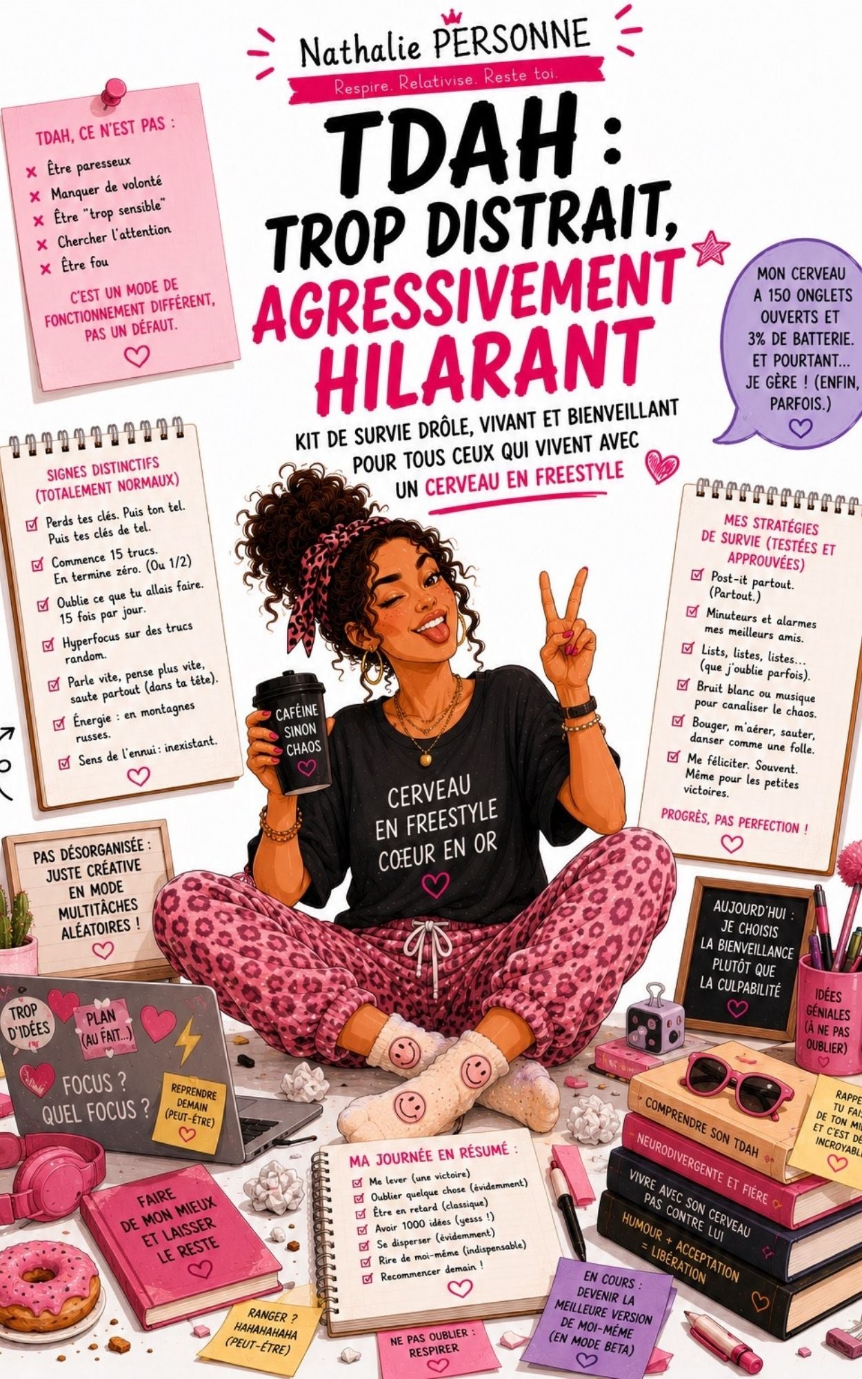 TDAH : Trop Distrait, Agressivement Hilarant - Kit de survie drôle vivant et bienveillant - Nathalie Personne