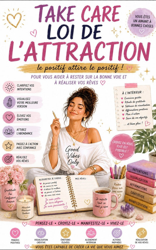 Take Care Loi de l'attraction - Le positif attire le positif - Mon Carnet Personnel