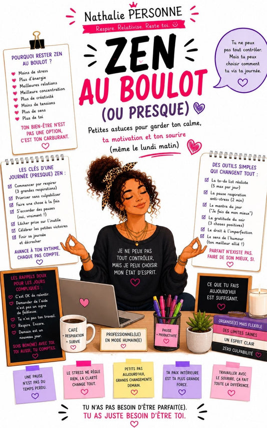 Zen au boulot (ou presque) - Petites astuces pour garder ton calme -Nathalie Personne