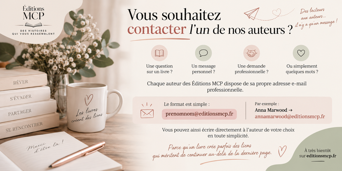 contacter les auteurs des éditions MCP 